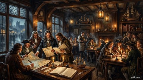 Ảnh minh họa: Quán cà phê Edward Lloyd 1686 và tiếng chuông Lutine: Hơn 300 năm con người học cách định giá sự bất định và sống sót sau bão giông