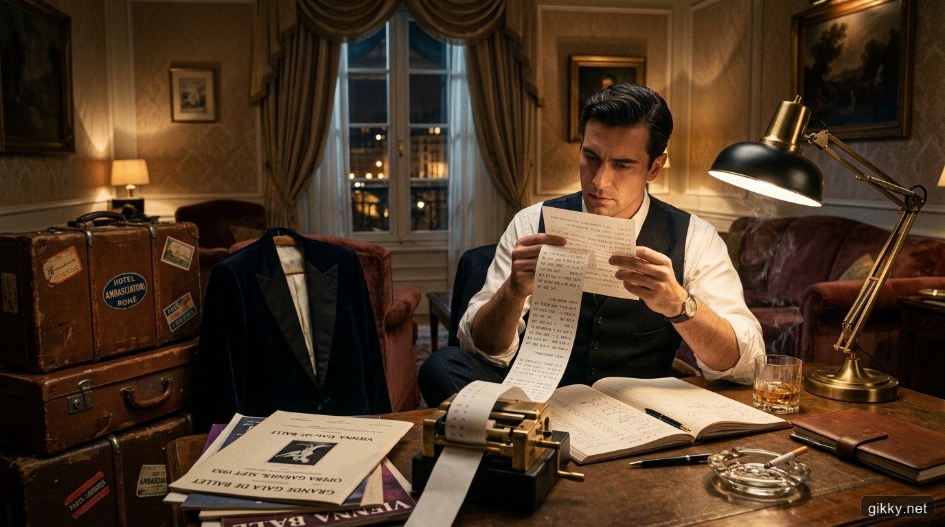 Nicolas Darvas nghiên cứu dải băng điện tín giá cổ phiếu trong phòng khách sạn thập niên 1950