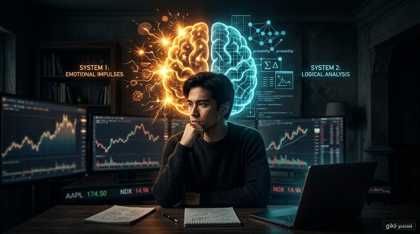 Minh họa nhận thức hai hệ thống tư duy nhanh và chậm của Daniel Kahneman trong giao dịch chứng khoán