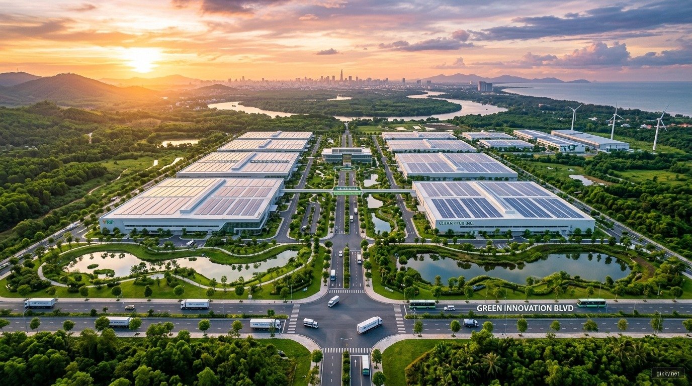 Toàn cảnh khu công nghiệp sinh thái hiện đại và chuỗi logistics tích hợp